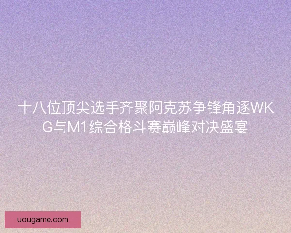 十八位顶尖选手齐聚阿克苏争锋角逐WKG与M1综合格斗赛巅峰对决盛宴